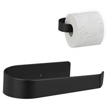 Porta Carta Igienica in Acciaio Inox Nero