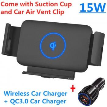 20W Schnelles Drahtloses Auto-Ladegerät Qi mit Faltenbildschirm-Halter für Samsung Galaxy Z Flip und iPhone 13/12 Pro Max