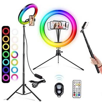 AuraFlex 10 MultiColor LED Ring with Stand