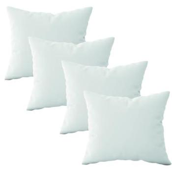 Ensemble de 4 oreillers carrés, 50 cm chacun, couleur blanche – Vivezen