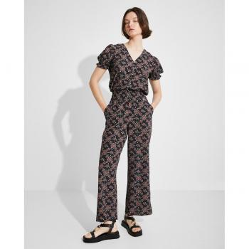 Naëlle Pantalones Fluidos Mujer Estampado Floral Cintura Elástica