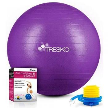 Balle d'Exercice Fitness TRESKO® 300kg avec Pompe 65cm