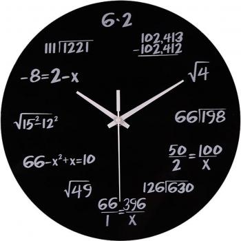 Silent Equation Wall Clock – Modern Kitchen & Living Room