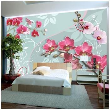 Muro Fotonico Orchidee Rosa – Serie II 150×105 cm