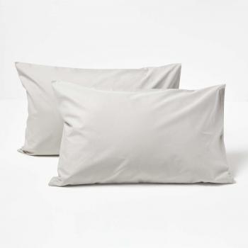 Grey Cotton Kids Pillowcases 40 x 60 cm 200 Thread Count, 2 Pack