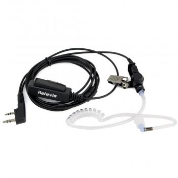 Cuffia professionale PTT 2 pin per radio Kenwood, TYT, Baofeng, Retevis e Quansheng