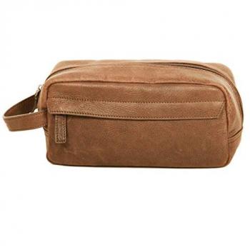 Trousse de toilette en cuir vintage Gérard Henon 7108