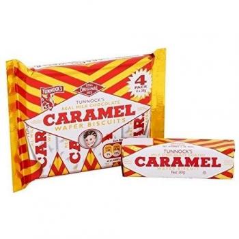 Tunnock's Obleas de Caramelo con Chocolate con Leche 4 x 26,5g
