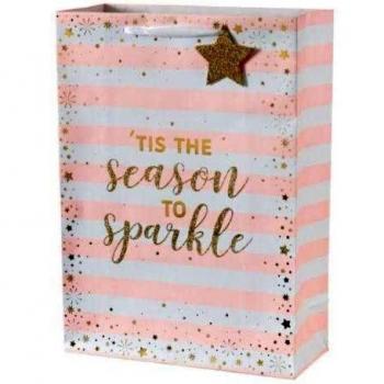 Anker Large Blush Stripe Gift Bag