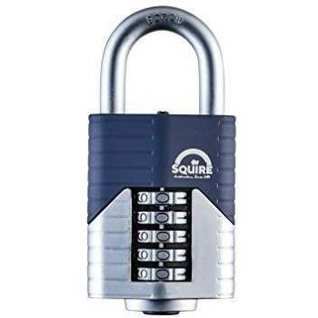 Robust Blue Vulcan Combi 60mm Heavy-Duty Outdoor Padlock with Open Shackle Design and Weatherproof Locking Mechanism