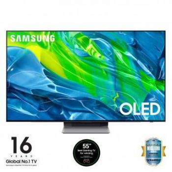 Samsung TV OLED QE55S95BATXZT, Smart TV 55 Serie S95B, HDMI 2.1, DVB-T2, Argento (Eclipse Silver)