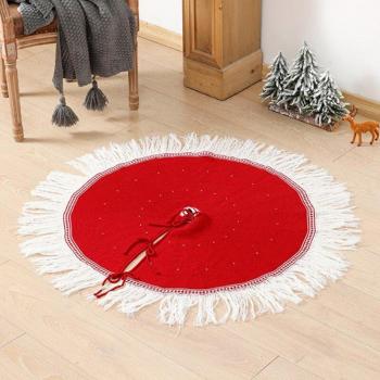 Bordado Gris “Navidad Enredada” – Falda + Tapete