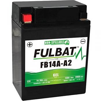 Fulbat Gel SLA FB14A‑A2 12V 14Ah 200A 134x88x176 mm + Gauche