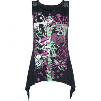 Full Volume EMP – haut squelette éclatant – S‑5XL – femmes – noir