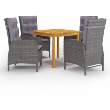 Pratos de Jardim Cinzento VidaXL – Conjunto de 5 peças