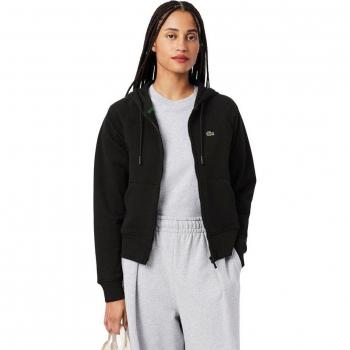 Lacoste Full Zip Felpa Nero Donna 40