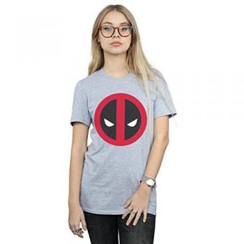 Deadpool 3XL Women’s Clean Logo Cotton Boyfriend T-Shirt – Grey
