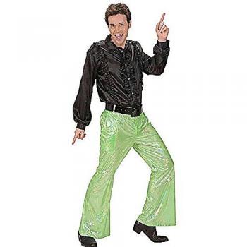 Widdmann Disco‑Hippie-Herrenhose hellgrün – Mottoparty‑Version