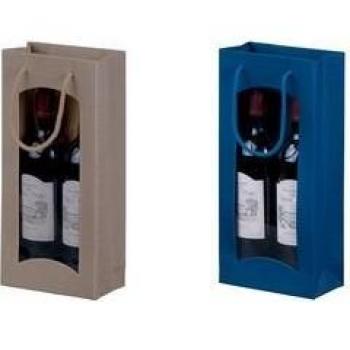 Weinflaschen-Geschenkverpackung für 2 Flaschen, Natur