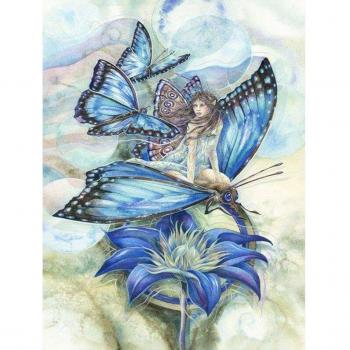 Art Diamant Fée Papillon – Kit DIY Strass et Points de Croix (20×30 cm)