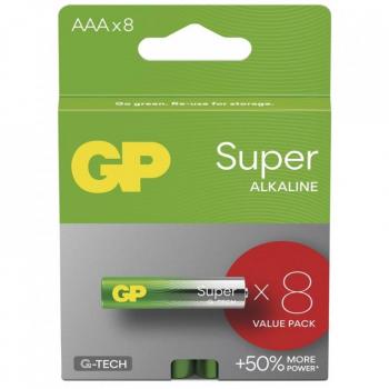 GP 8×LR03 Pilas Alcalinas de Alta Duración