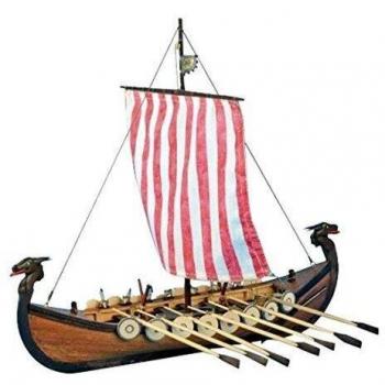 Maquette Bateau en Bois Drakkar Viking 1/75