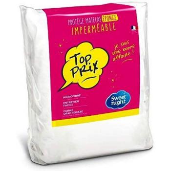 Coprimaterasso microfibra bianco Alix 160 x 200 cm impermeabile