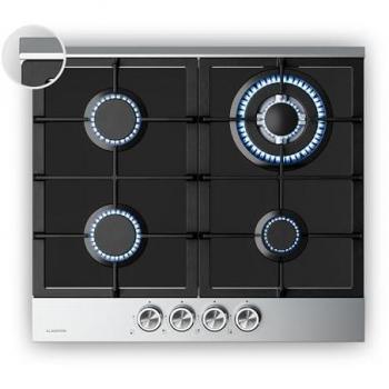 Klarstein Verosteel Cuiseur à Gaz 60 cm – 4 Foyers, 8000 W, GPL & Gaz Naturel