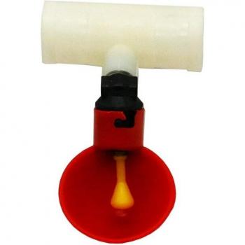 Bebedero para gallinas y codornices con tubería recta y pezón amarillo, sistema automático de agua, 10 unidades