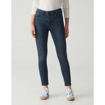 Opus Elma Denimblauwe Lederjack