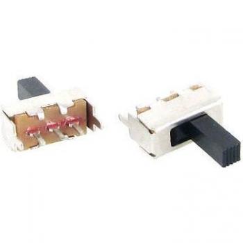 100pcs 7mm Height SPDT Vertical Slide Switch 3 Pin 0.5A 50V DC SS12F44