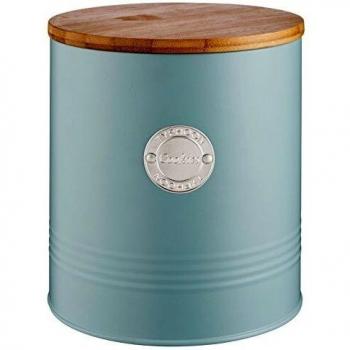 Typhoon Living Cookie Storage Container, Steel, Blue, 16 x 16 x 18 cm