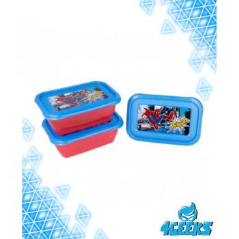 Set 3 recipientes de Spiderman 540Ml