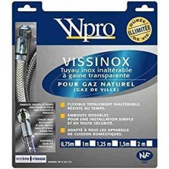 Whirlpool Tuyau Vissinox 2m pour Gaz Naturel