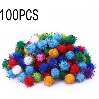 100pcs 15mm Fluffy Pom Pom Balls for DIY Home Decor