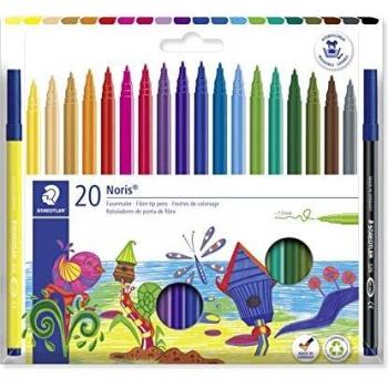 Staedtler, Malstifte, Noris 326 Fasermaler (Gemischte Farben, 20 x)
