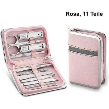 TPFBeauty Maniküre‑Pediküre‑Kunstleder‑Set, 11‑Teil – Mehrfarbig – Rosa