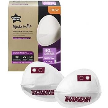 Tommee Tippee Made for Me Daily Disposable Breast Pads, Soft, Absorbent and Leak-Free, Contoured