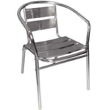 Set de 4 sillas de exterior Bolero U419 735 mm – Aluminio y apilable