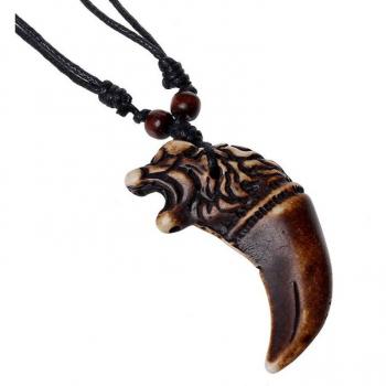 Men's Spike Lion Charm Necklace