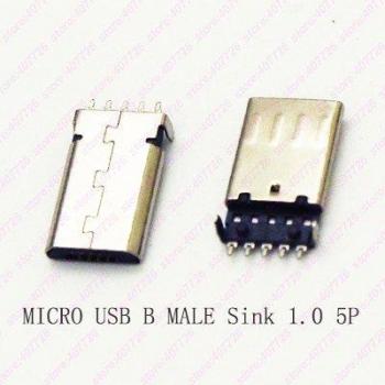 Conector Macho Micro USB 2.0 Tipo B para Carga (10 Piezas)
