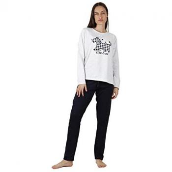 Pijama Admas para mujer con cuello redondo y dibujo frontal