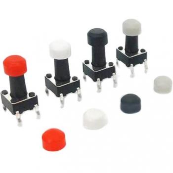 200pcs 6*6mm Round Switch Caps for Push Buttons