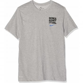 Nike Herren M NK Dry T-Shirt DFC REPS Grau Heather/Schwarz M