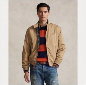 Polo Ralph Lauren Beige Bomberjacke Regular Fit Größe S Herren