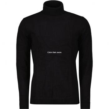 Calvin Klein Jeans Pullover Rollkragen Slim Fit Schwarz