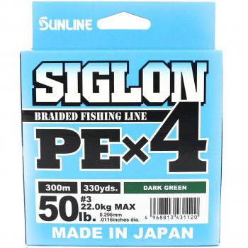 Sunline X4 PE 300M Siglon 50lb Dark Green