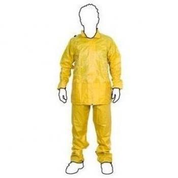Traje agua amarillo poliéster/pvc talla L