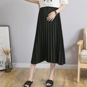 Jupe plissée pour femmes enceintes, mousseline de soie