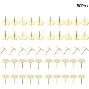 50pcs Flat Round Head Upholstery Pushpins 15mmx19mm